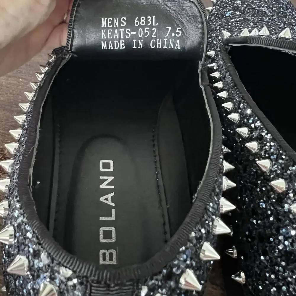 Bolano Men’s Dress Shoes Spikes/Sequins Sz‎ 7.5
